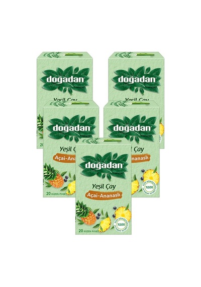 Doğadan Açai Ananaslı Süzen Poşet Yeşil Çay 5 x 20'li