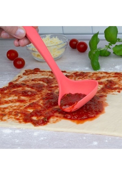 Lurch - Platin Silikon Sos Kepçesi 28 Cm Somon - Yanmaz, Yapışmaz, Bükülmez, Çizmez, Tat Ve Koku Bırakmaz - 240075