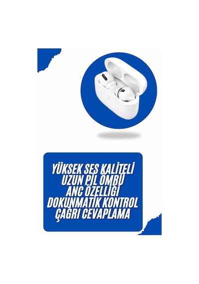 Bluetooth Kulaklık Kulak İçi Silikonlu Stereo Yüksek Ses Kaliteli Dokunmatik