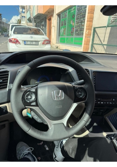 Honda Fb 7  Kaplama Deri Direksiyon Kılıfı Siyah