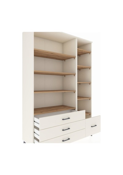 Hyperion Dolap 9 Raflı 4 Çekmeceli 132x44x195 Aytaşı-çam/aytaşı Aytaşı