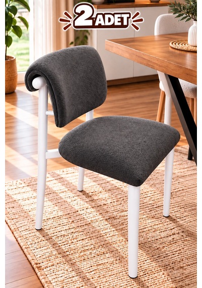 2 Adet Armis Metal Sandalye Cafe,restaurant,mutfak,salon,yemek Odası Sandalyesi Beyaz
