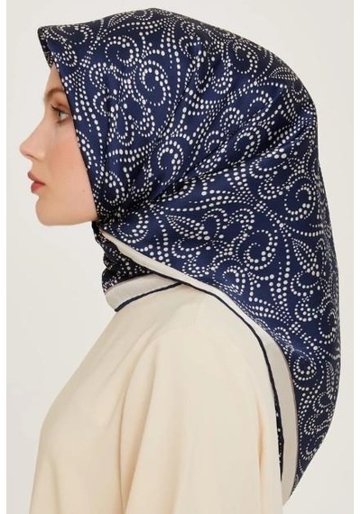 Armine İpek Eşarp 2025 Kış - 9246-07 Lacivert Twill Lacivert