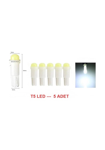 T5 Gösterge Ampülü Led Beyaz 5 Adet (487022938)