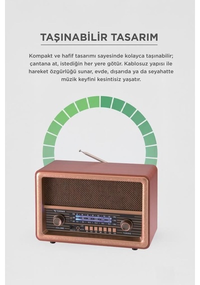 Özel Seri Bluetooth Hoparlör Nostaljik Radyo D56 Ahşap Nostalji Retro Ses Cihazı