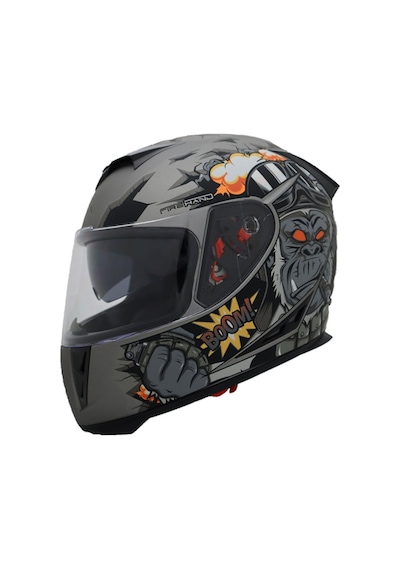 Cox Güneş Vizörlü Kapalı Kask Sr-F Boom Mat