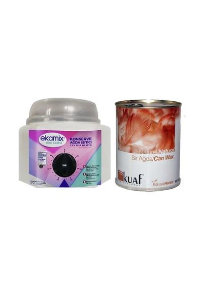 Kuaf Konserve Sir Ağda Naturel 800 ML + Ekamix Konserve Ağda Isıtıcı