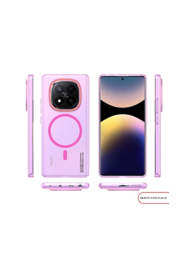 Redmi Note 14 Pro Plus 5g Magsafe Uyumlu Mat Sert Klein Kılıf Pembe