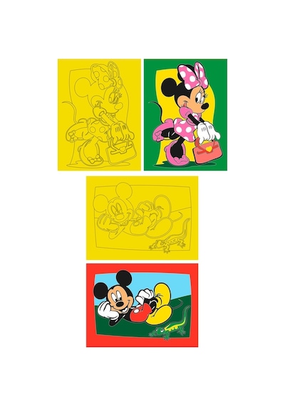 Disney Karma, 10 Adet Büyük Boy A4, Kız-erkek Çocuk Kum Boyama Kartı Seti-red Castle Kb-d-101