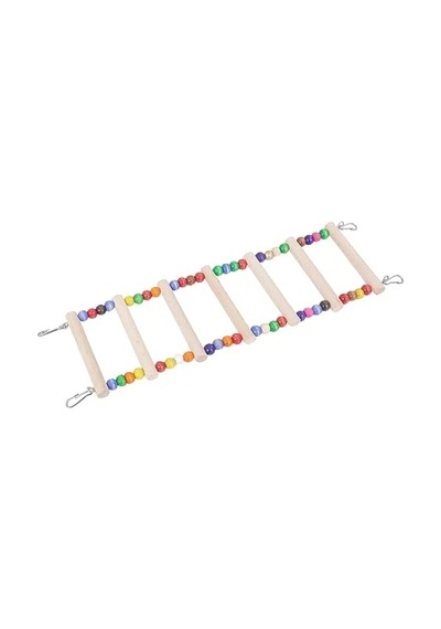Ahşap Kuş Merdiveni, 25 Cm Boy, 8 Cm En, 7 Basamaklı