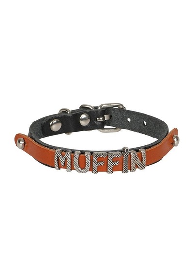 Cattie İsimlikli Deri Kedi Boyun Tasması M 1 x 21 - 25 CM Siyah