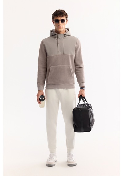 Avva Erkek Gri Kapüşonlu Soft Touch Polar Regular Fit Sweatshirt A52y1268