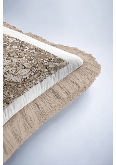 Damask Çiçek Avangart Saçaklı Yastık Kılıfı - Floral Klasik Bej Vizon Krem Püsküllü Kırlent Kılıfı Yalın Yörünge Ritüel Damask Çiçek Avangart Saçaklı Yastık Kılıfı - Floral Klasik Bej Vizon Krem Püsküllü Kırlent Kılıfı Yalın Yörünge Ritüel