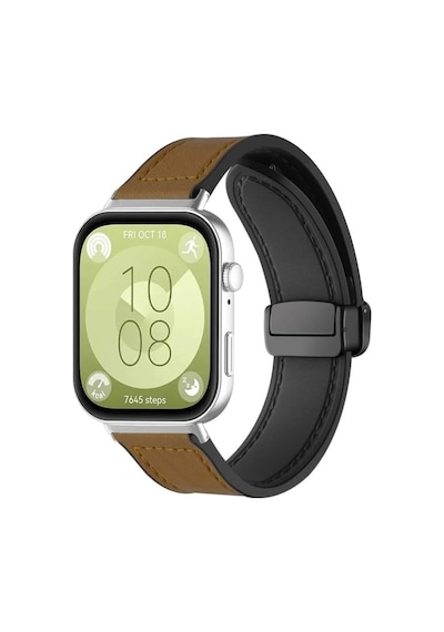 Watch Fit 4/4 Pro/fit 3 İle Uyumlu Hybrid Loop Kordon Manyetik Kilit Mekanizmalı Fıt 4 Kayış Bileğe Göre Ayarlanabilen 1.sınıf Kaplama Deri Görünümlü Fit 4 Pro Kordon