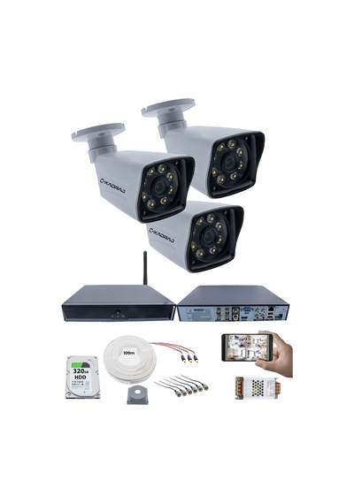 3 Kameralı Güvenlik Seti - 5mp Sony Seculens Kdj-3s-8w-kk-p-v1