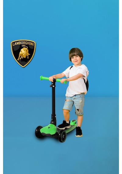 Lisanslı L3 Kolay Katlanabilir Işıklı Orta Gövde Ve Işıklı Tekerlekli Çocuk Scooter Turuncu Yeşil