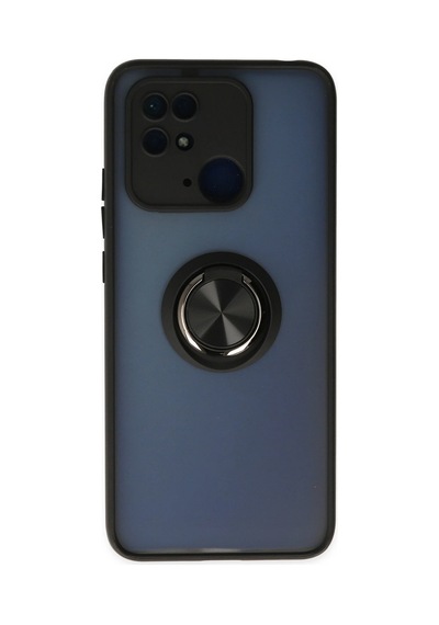 Newface - 697 - Xiaomi Poco C40 Kılıf Montreal Yüzüklü Silikon Kapak - Csmo-tex - - Siyah Sıyah