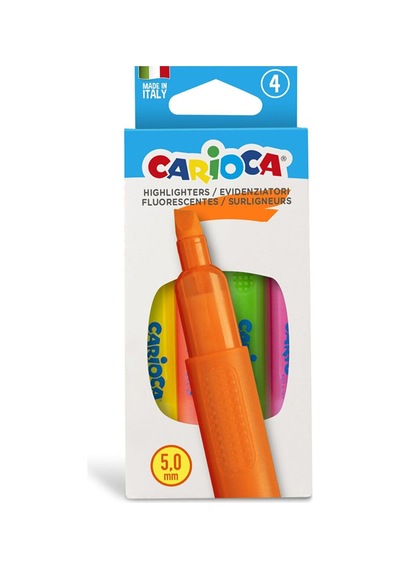 Carioca Fosforlu İşaretleme Kalemi 4'Lü 4 Renk Memory N11.453