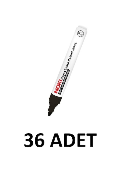 36 Adet 1664s Doldurulabilir Yazı Tahtası Kalemi Yuvarlak Uç Siyah Siyah