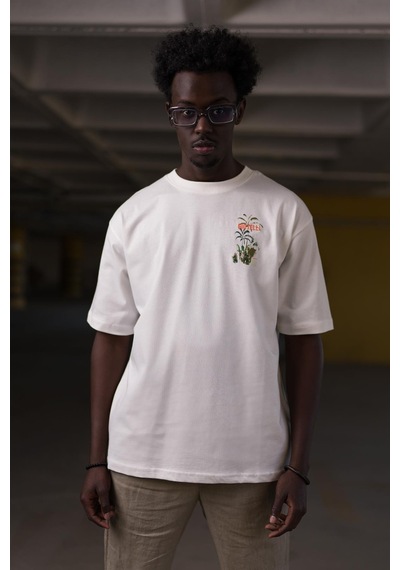 Bisiklet Yaka  Oversize Geniş Model T-shirt 001