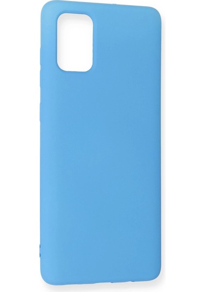 Ilkeshop Newface Samsung Galaxy Uyumlu A71 Kılıf Nano İçi Kadife Silikon - Mavi