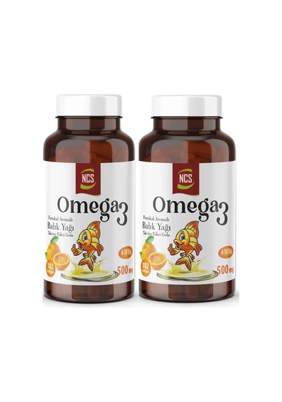 Ncs Omega3 Balık Yağı Portakal Aromalı 2 x 102 Softgel + Hap Kutusu