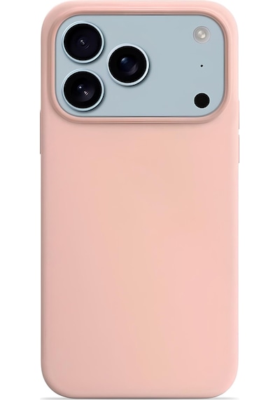 Apple Uyumlu iPhone 17 Pro Max Soft Touch Lansman Silikon Kılıf Pudra Pembe