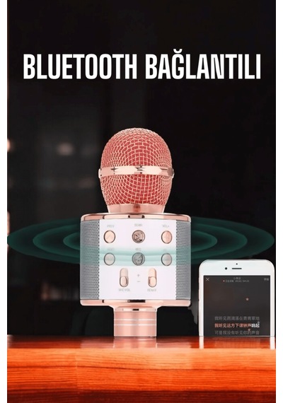 Mini & Midi Müzik Seti Kablosuz Bluetooth Karaoke Mikrofon Usb Ve Aux Girişli, Yüksek Ses Kalitesi