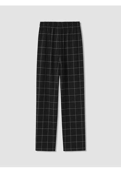 LC Waikiki Lc Waıkıkı Siyah Regular Fit Ekose Desenli Erkek Pijama Altı