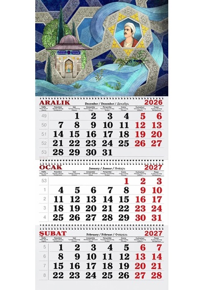 2027 Yılı Gemici Takvimi-nasuhi Hasan Çolpan Çeşmesi Ve Yunus Emre