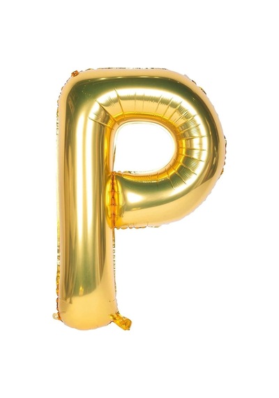 Folyo Balon P Harfi Helyum Balon 36 Cm Gold Renk - A Harf Balon - Harf Folyo Balon Gold Ballons Çok Renkli