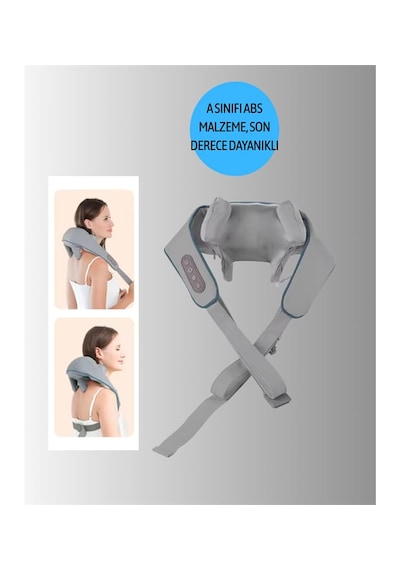Titreşimli Omuz Ve Boyun Masaj Aleti Isıtıcılı 3d Yoğun Masaj Başlığı