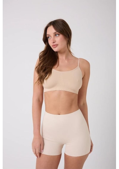 Fit Women Lazer Kesim Yüksek Bel ı Şort Korse 4403 Bej