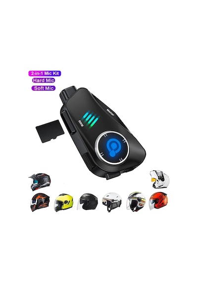 1080p Fhd Kameralı Video Fotoğraf Özellikli Wifi Kamera Bluetooth Arama Müzik İntercom Kask Kulaklık