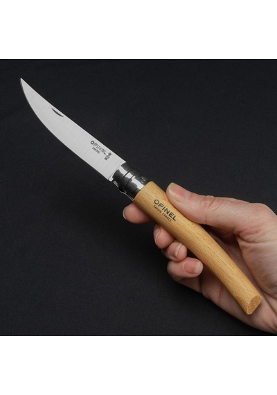 Opinel N 10 Effile Hetre 2023 Kayın Saplı, İnce Ve Keskin Çelik Kamp Çakı -  Kahverengi