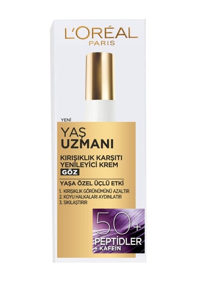 L'oreal Paris Yaş Uzmanı 50+ Kırışıklık Karşıtı Yenileyici Göz Kremi