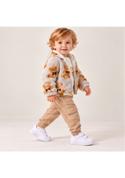 Maxx Kelın Erkek Bebek Welsoft Ayıcık Desenli 2'li Takım Ekru Bej 9-12-18 Ay Ekru-bej Maxx Kelın Erkek Bebek Welsoft Ayıcık Desenli 2'li Takım Ekru Bej 9-12-18 Ay Ekru-bej