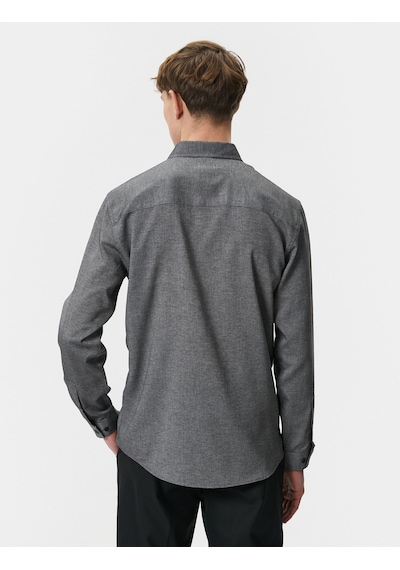 Koton Slim Fit Gömlek Klasik Yaka Uzun Kollu Düğmeli Antrasit 4sam60023hw Antrasit