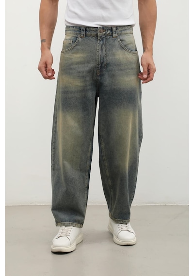 Banny Jeans Erkek Skater Fit Jean Pantolon Tint Yeşil L
