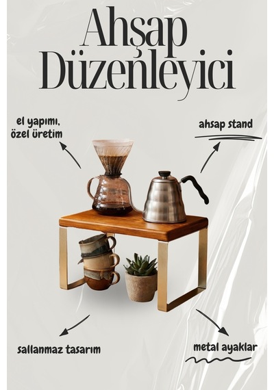 2 Adet Lüks Ahşap Tezgah Üstü Düzenleyici Raf, Dolap Içi Düzenleme Rafı, Metal Ayaklı Organizer Kahverengi Kahverengi 2 Adet Lüks Ahşap Tezgah Üstü Düzenleyici Raf, Dolap Içi Düzenleme Rafı, Metal Ayaklı Organizer Kahverengi Kahverengi