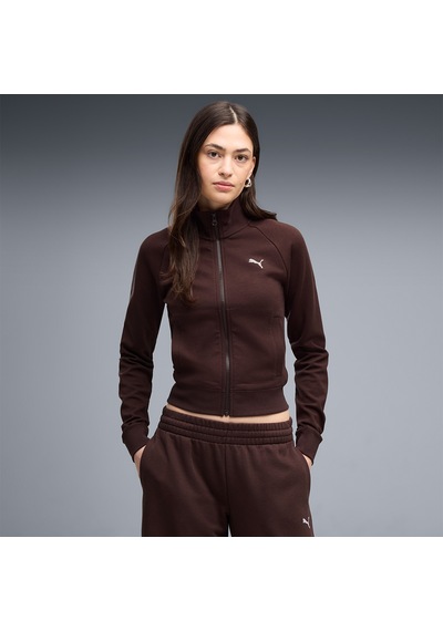 Puma Slim Track Kadın Kahverengi Dik Yaka Ceket