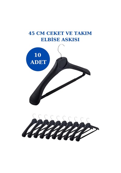 Ceket Elbise Askısı Plastik Yüksek Kalite 10 Adet Diğer