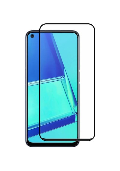 Oppo A72 Siyah 5D Tam Kaplayan Ekran Koruyucu Cam