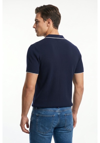Baglan Erkek Spor Polo Yaka Triko Tişört Bgl-st05374 Lacivert