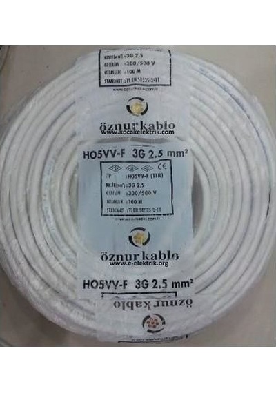 TTR KABLO 3X2,5 ÖZNUR BEYAZ