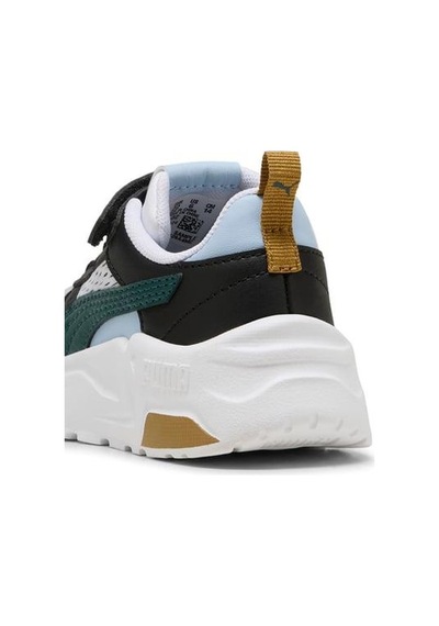Puma Trinity 2 Lt Run Fun Ac+ Inf Unisex Bebek Sneaker Ayakkabı Siyah Beyaz