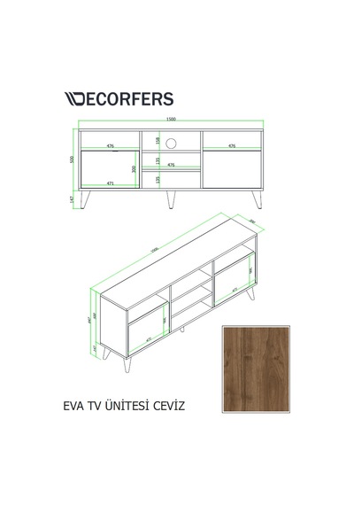 Eva Tv Ünitesi Ceviz