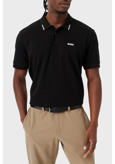Boss Pamuklu Regular Fit Düğmeli Polo Erkek Polo 50564779 001 Siyah