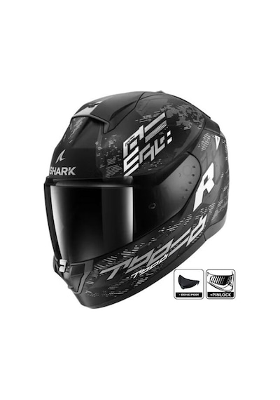 Shark Rıdıll 2 Molokai Mat Kapalı Kask Siyah-Beyaz