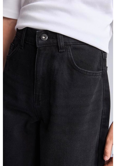 Defacto Barrel Fit Düz Paça Rahat Kesim Jean Pantolon Erkek Çocuk H2198a826wnnm40 Siyah-nm40